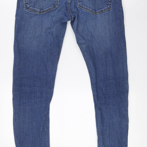 Lee Cooper Mens Blue Cotton Skinny Jeans Size 30 in L32 in Slim Button