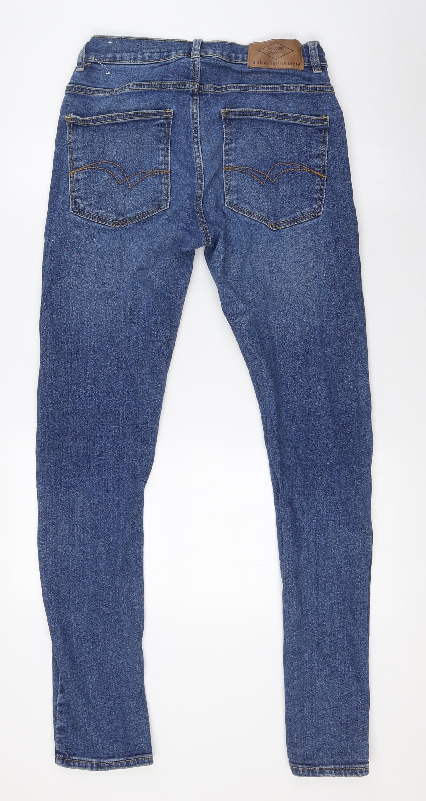 Lee Cooper Mens Blue Cotton Skinny Jeans Size 30 in L32 in Slim Button