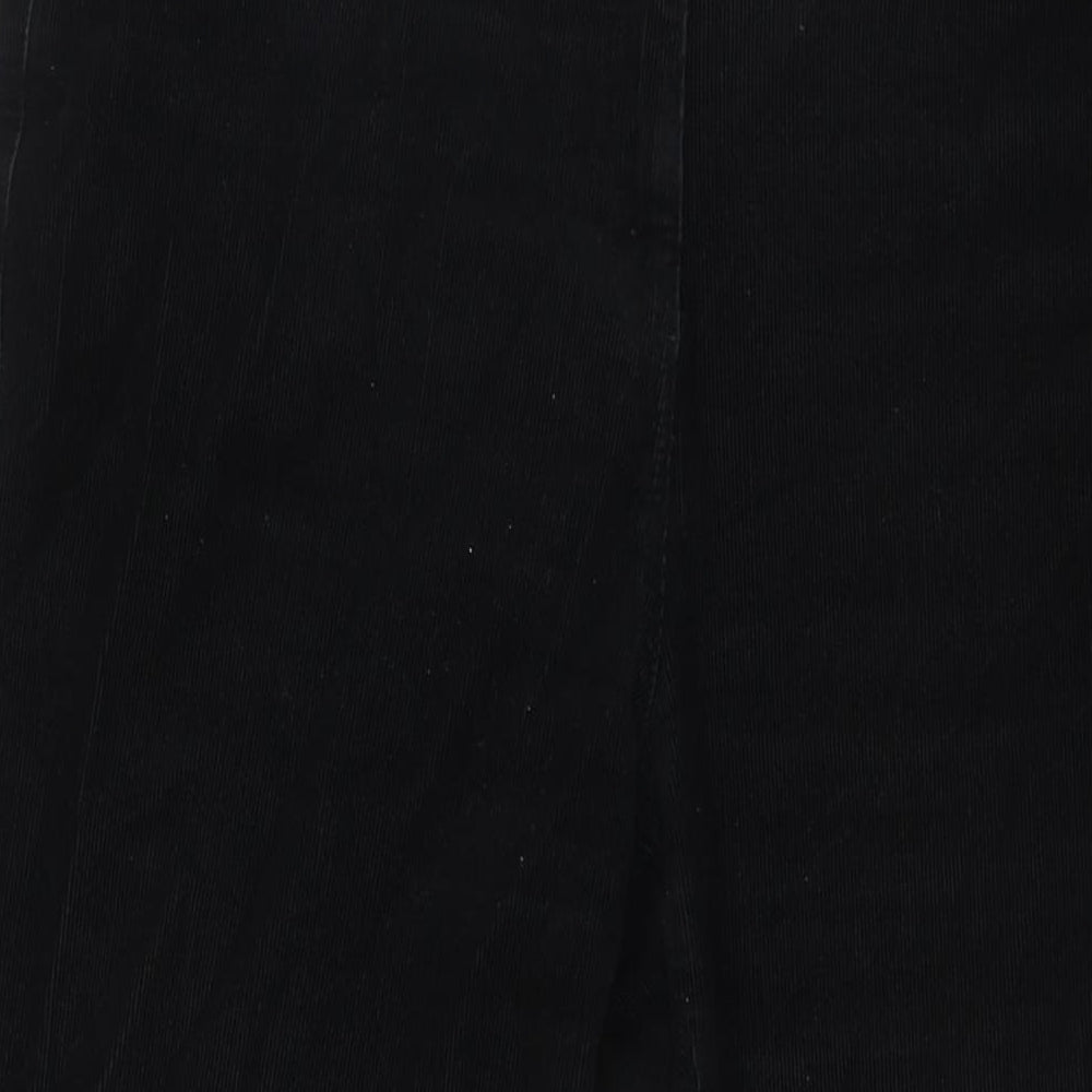 Marks and Spencer Womens Black Cotton Snow Pants Trousers Size 14 L28 in Regular Button