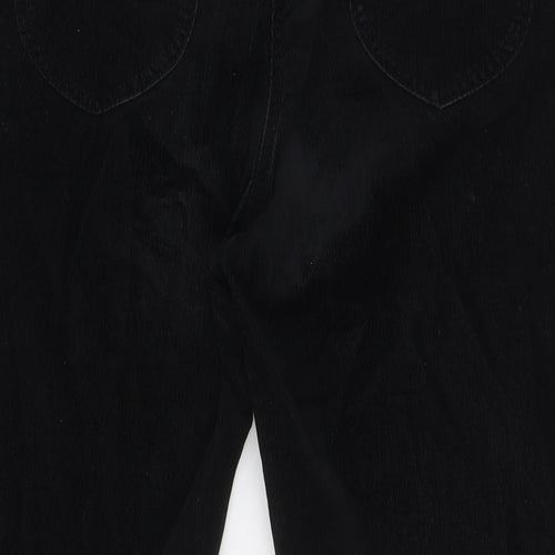 Marks and Spencer Womens Black Cotton Snow Pants Trousers Size 14 L28 in Regular Button