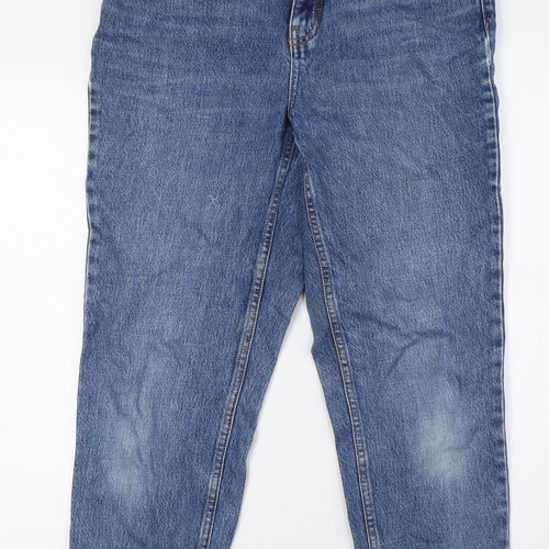 Topshop Mens Blue Cotton Straight Jeans Size 30 in L27 in Regular Button