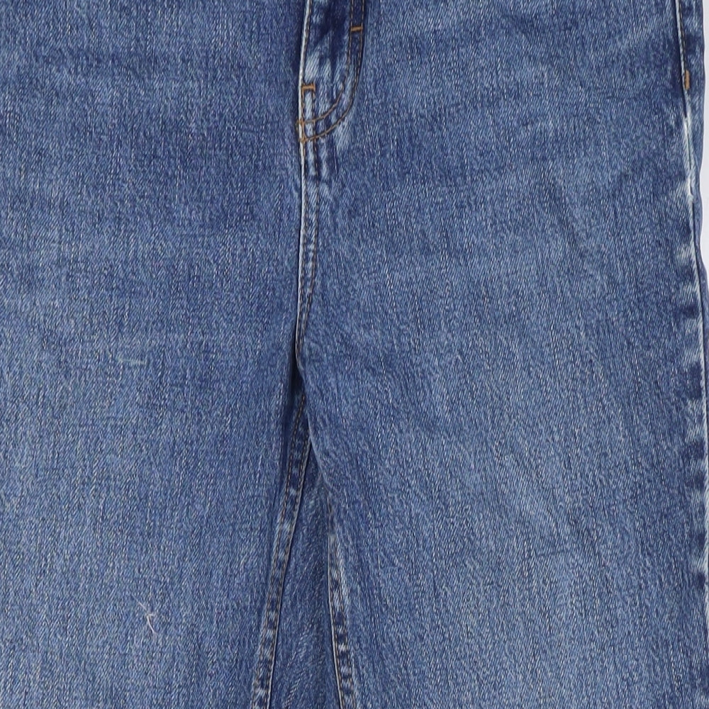 Topshop Mens Blue Cotton Straight Jeans Size 30 in L27 in Regular Button