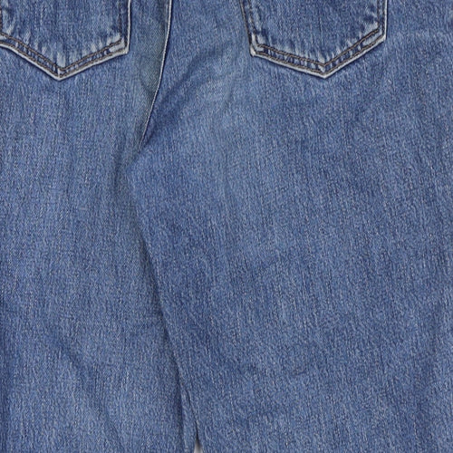 Topshop Mens Blue Cotton Straight Jeans Size 30 in L27 in Regular Button