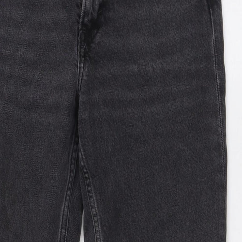 &Denim Womens Black Cotton Straight Jeans Size 10 L33 in Regular Button