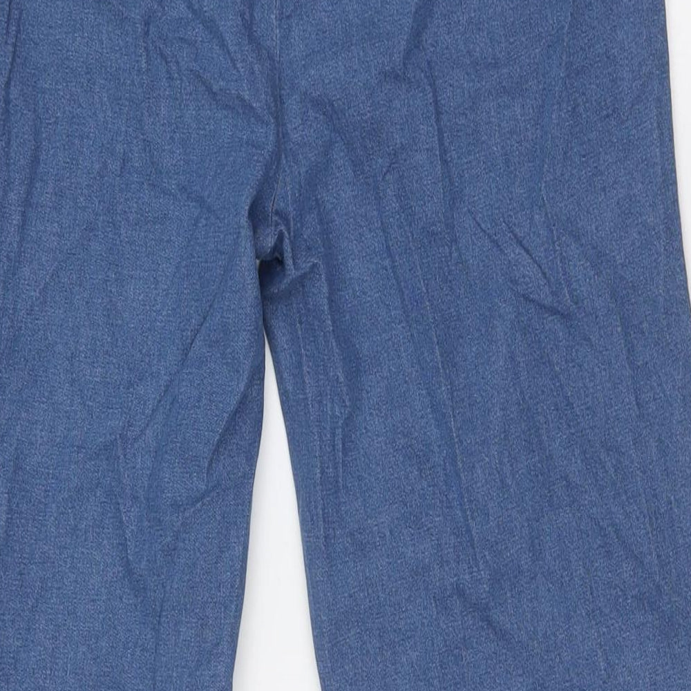 Damart Womens Blue Cotton Straight Jeans Size 12 L27 in Regular - Elasticated Waist