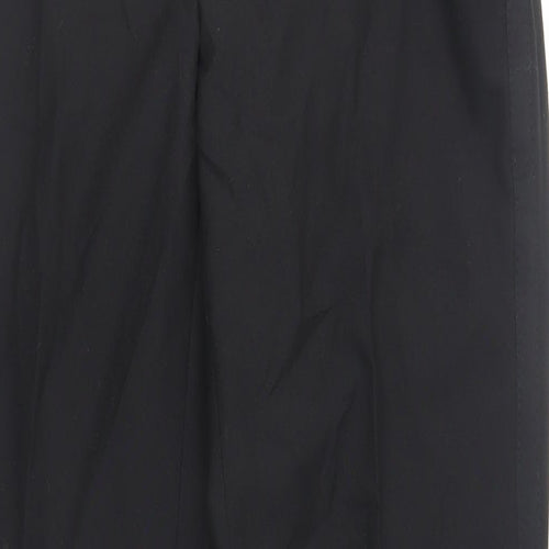 Turo Mens Black Polyester Dress Pants Trousers Size 34 in L31 in Regular Zip