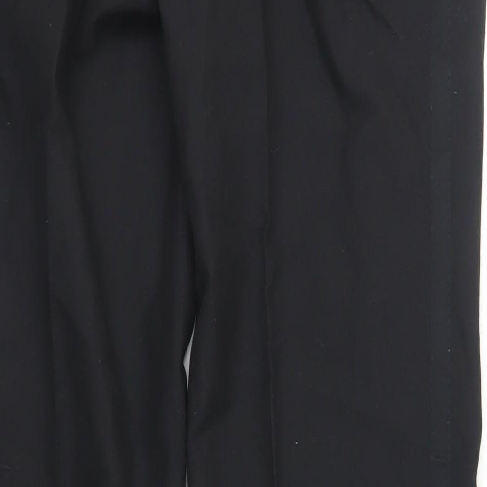 Turo Mens Black Polyester Dress Pants Trousers Size 34 in L31 in Regular Zip