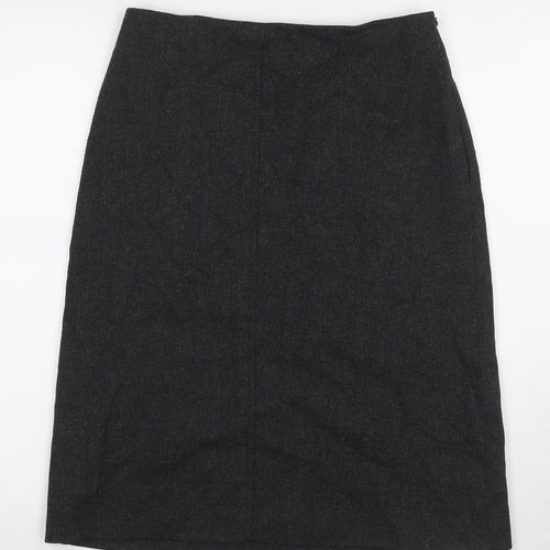 River Island Womens Grey Wool Straight & Pencil Skirt Size 12 Zip