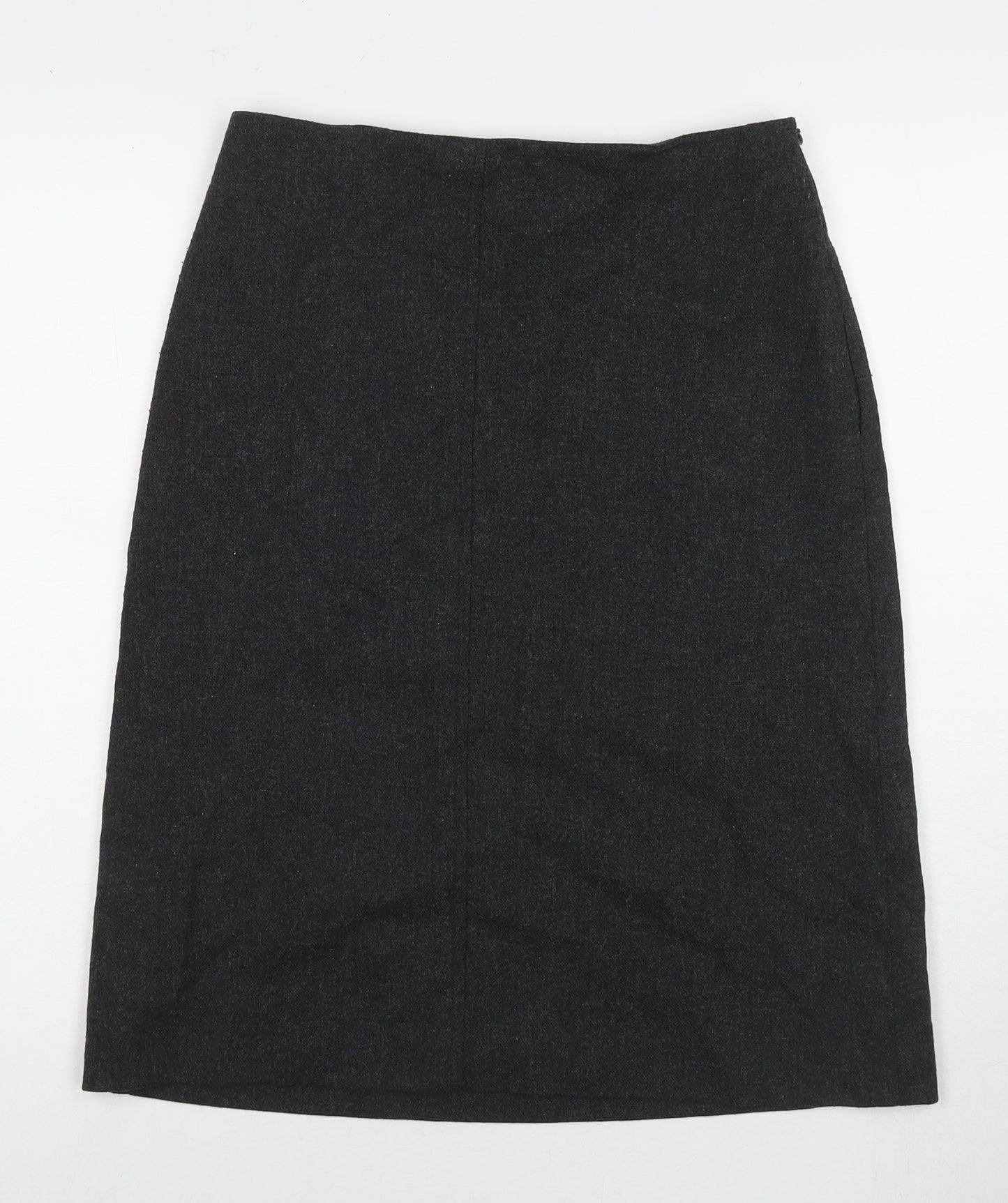 River Island Womens Grey Wool Straight & Pencil Skirt Size 12 Zip