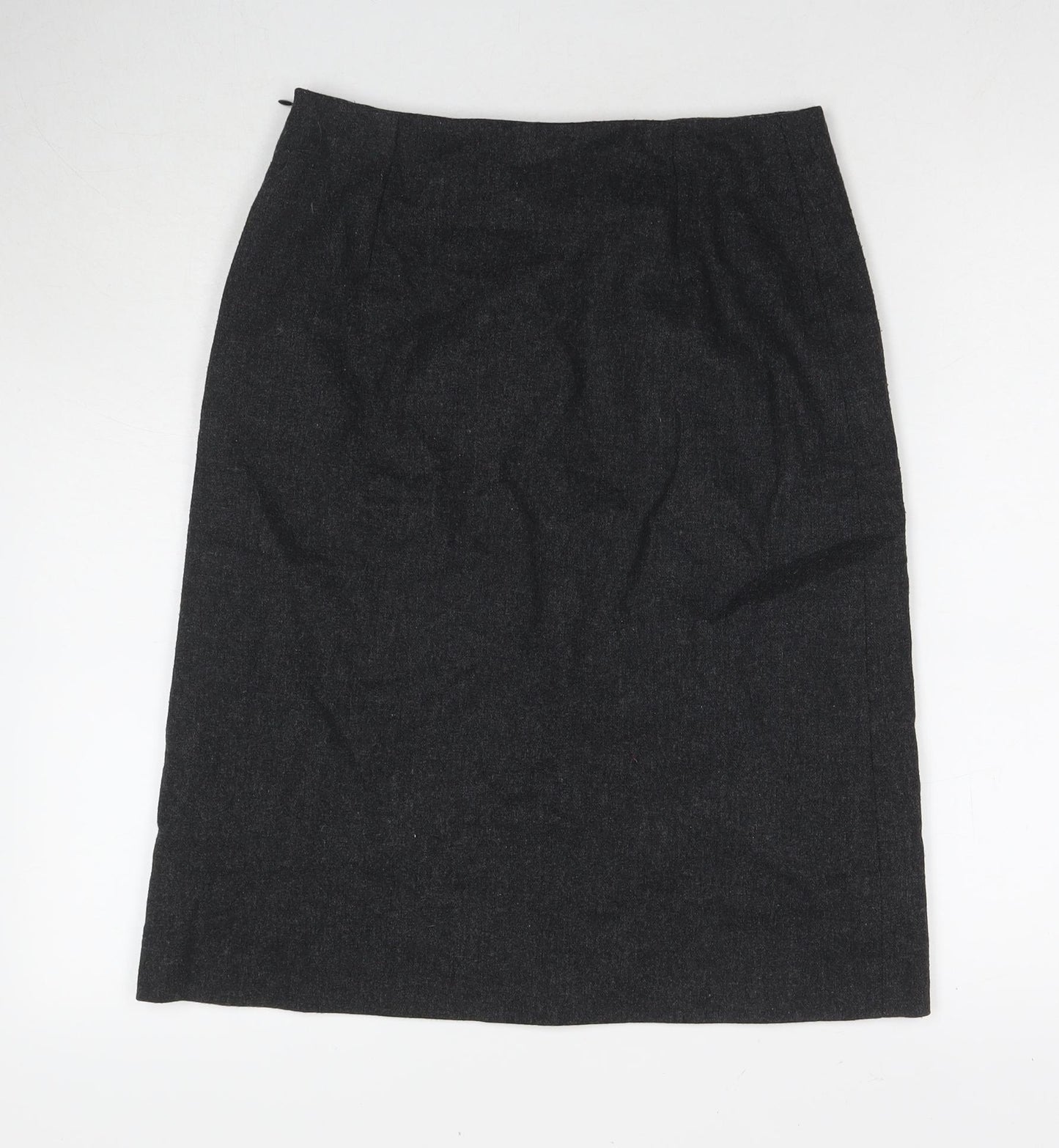 River Island Womens Grey Wool Straight & Pencil Skirt Size 12 Zip