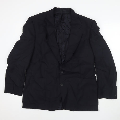 Marks and Spencer Mens Black Polyester Jacket Suit Jacket Size 42 Regular