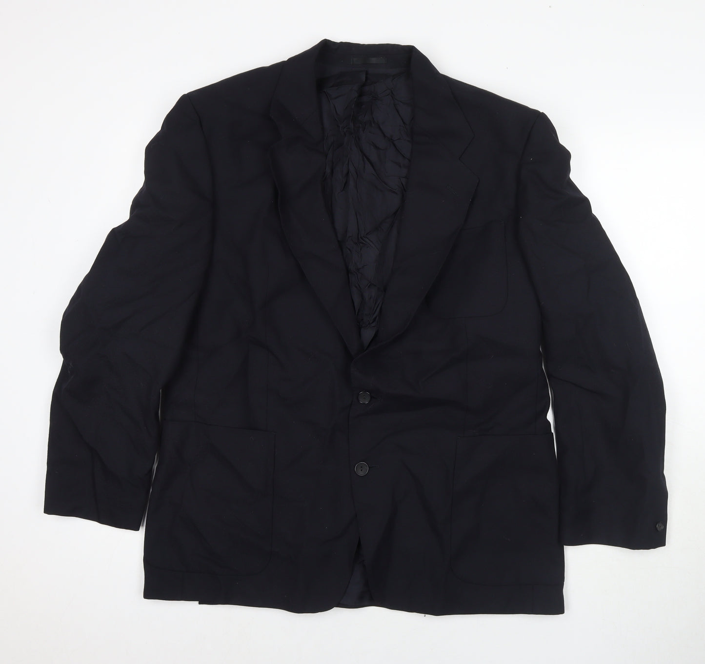 Marks and Spencer Mens Black Polyester Jacket Suit Jacket Size 42 Regular