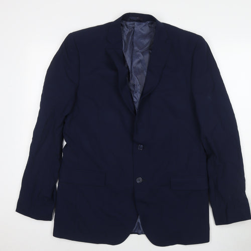 Marks and Spencer Mens Blue Wool Jacket Suit Jacket Size 42 Regular