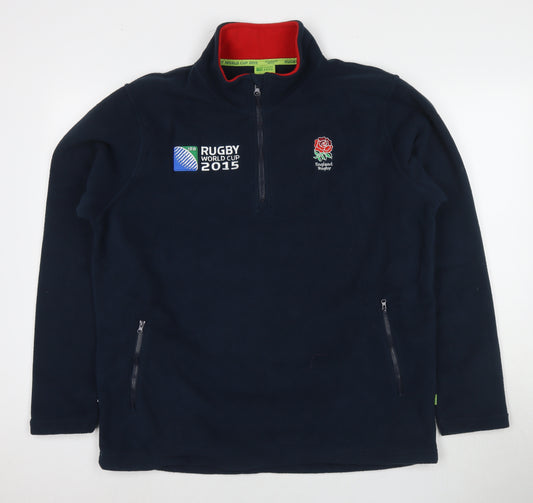 Rugby Mens Blue Polyester Pullover Sweatshirt Size L - Rugby World Cup 2015 England