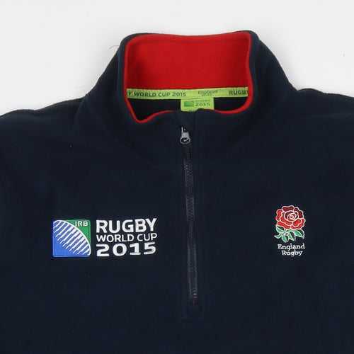 Rugby Mens Blue Polyester Pullover Sweatshirt Size L - Rugby World Cup 2015 England