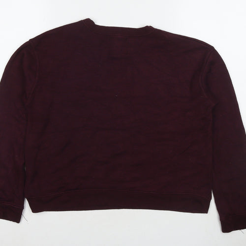 Pull&Bear Womens Red Viscose Pullover Sweatshirt Size M Pullover