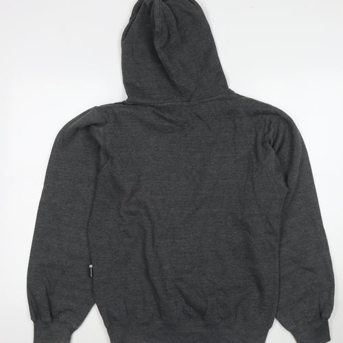 Slazenger Mens Grey Cotton Pullover Hoodie Size S - Logo