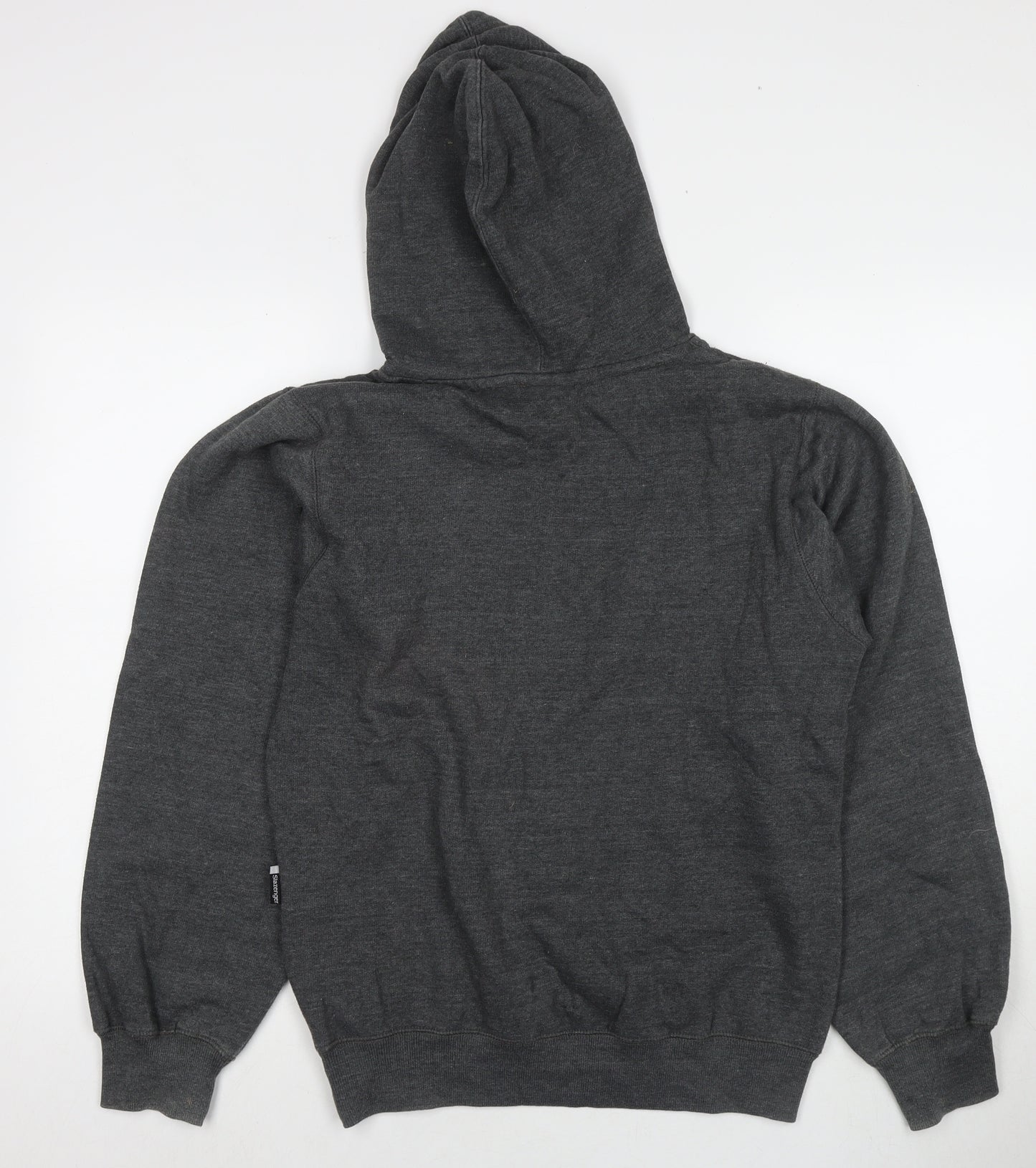 Slazenger Mens Grey Cotton Pullover Hoodie Size S - Logo