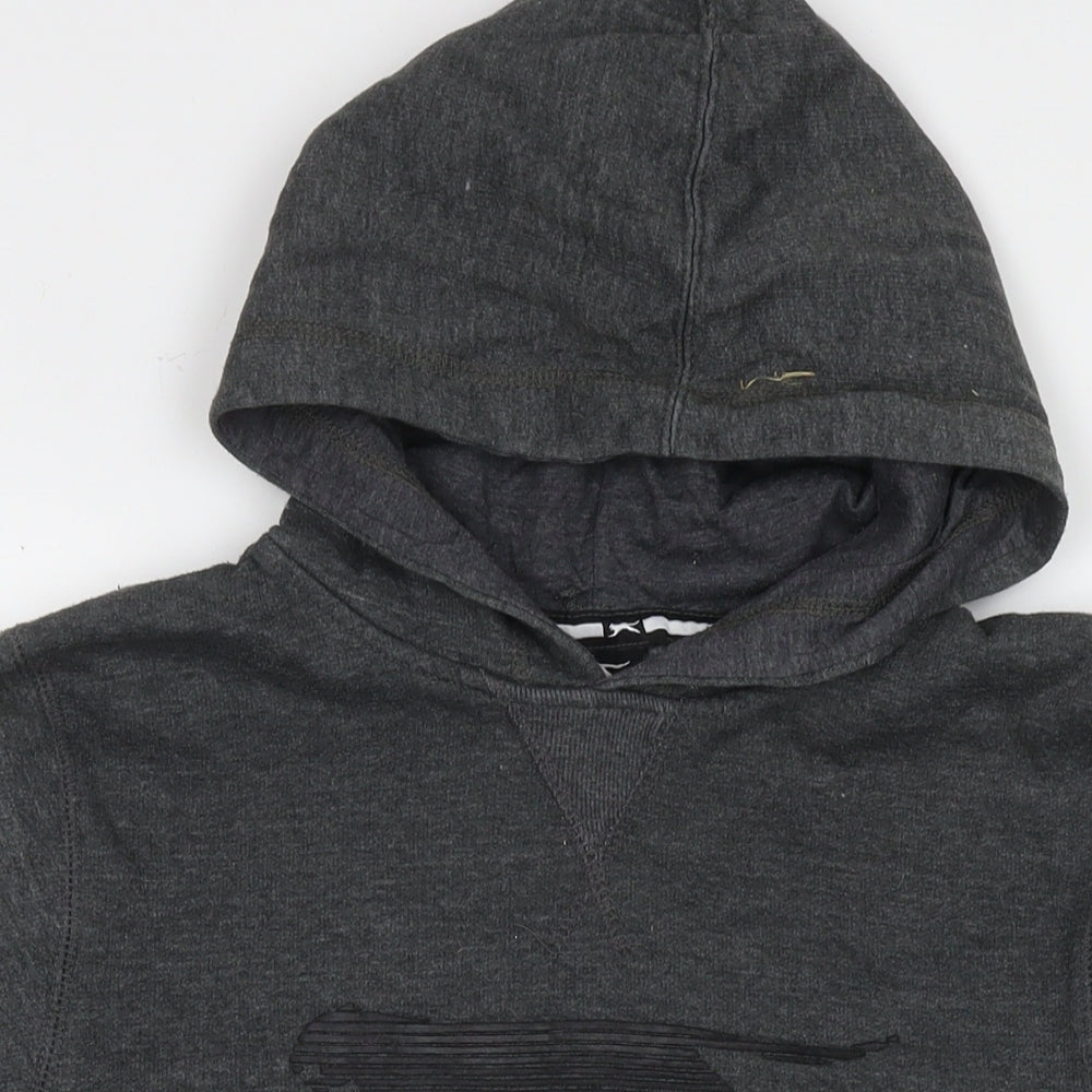 Slazenger Mens Grey Cotton Pullover Hoodie Size S - Logo