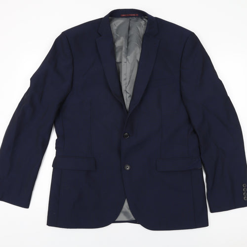 NEXT Mens Blue Wool Jacket Suit Jacket Size 42 Regular