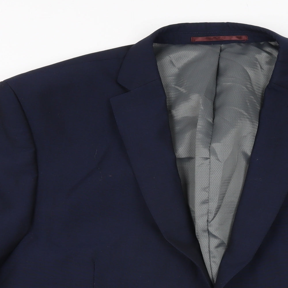 NEXT Mens Blue Wool Jacket Suit Jacket Size 42 Regular