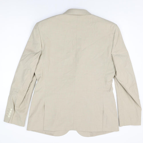 ASOS Mens Beige Polyester Jacket Suit Jacket Size 42 Regular