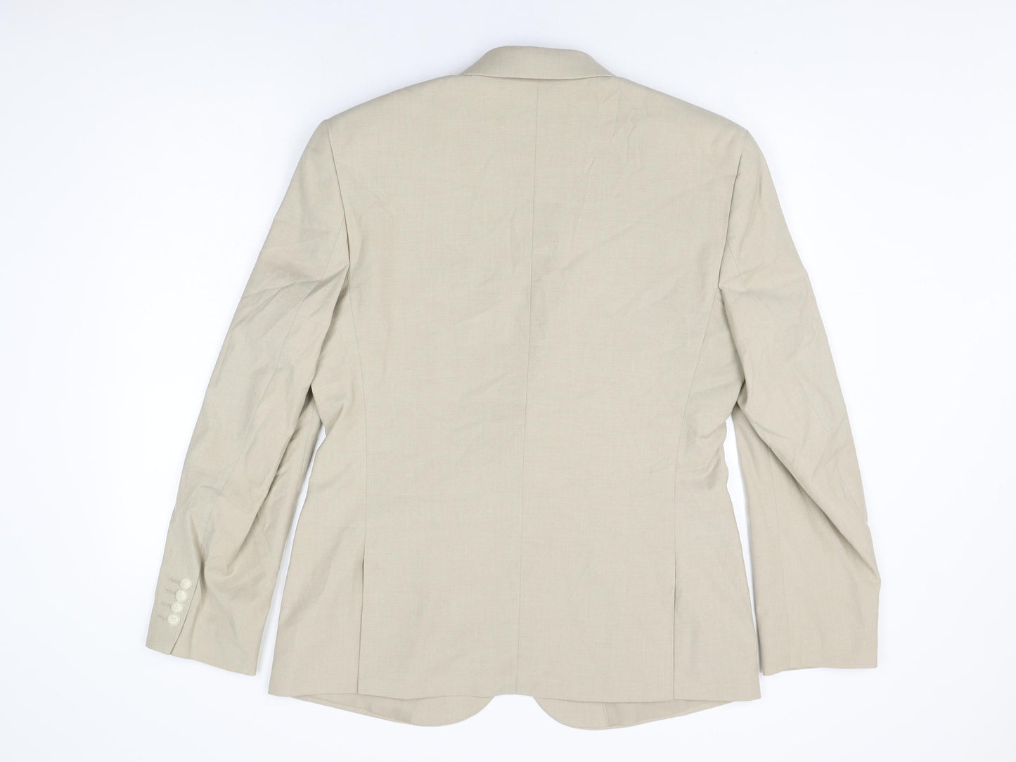 ASOS Mens Beige Polyester Jacket Suit Jacket Size 42 Regular