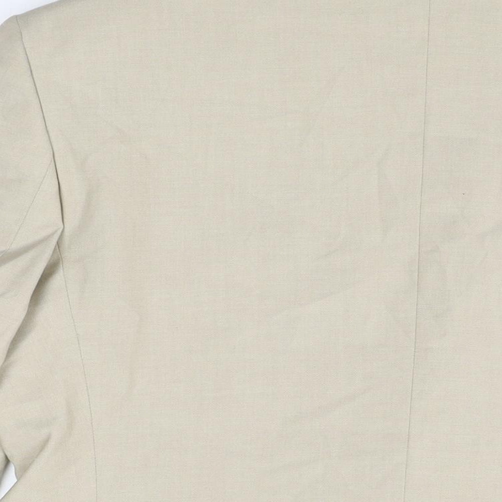 ASOS Mens Beige Polyester Jacket Suit Jacket Size 42 Regular