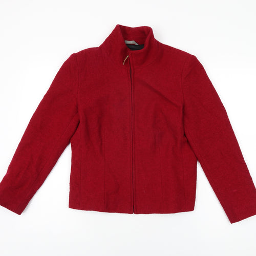 Marks and Spencer Womens Red Jacket Size 10 Zip