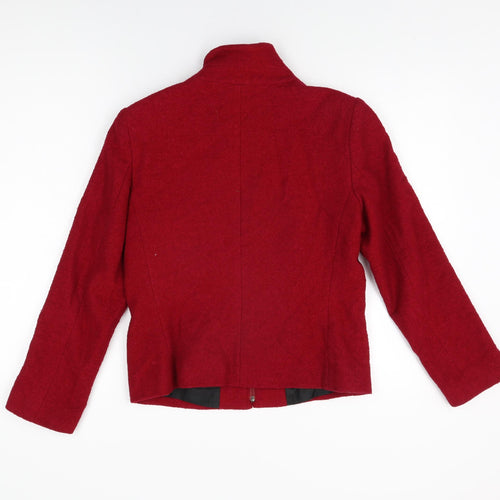 Marks and Spencer Womens Red Jacket Size 10 Zip