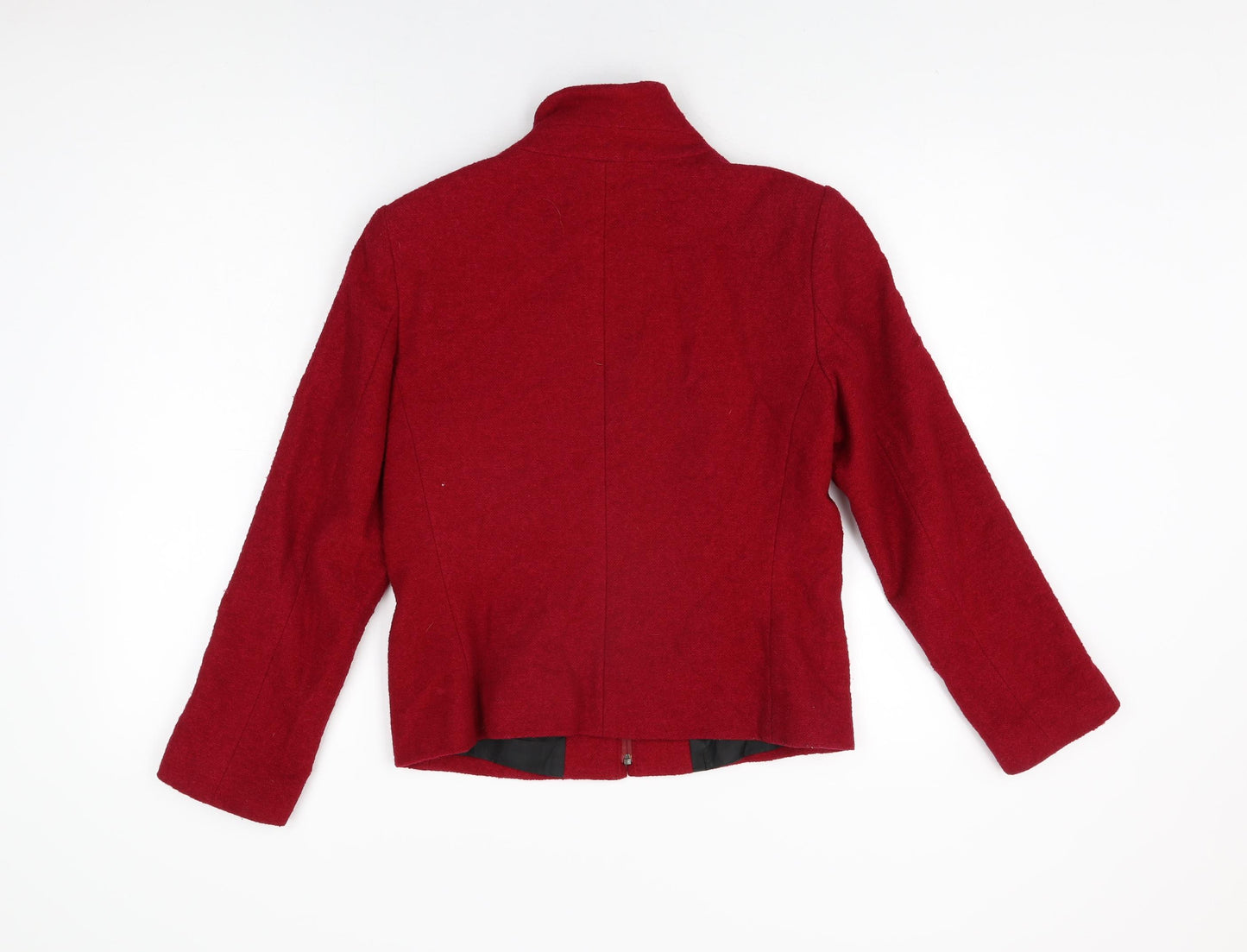 Marks and Spencer Womens Red Jacket Size 10 Zip