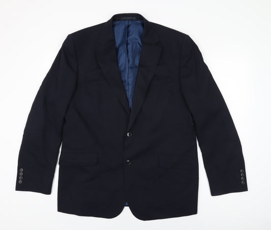 Marks and Spencer Mens Blue Wool Jacket Suit Jacket Size 42 Regular