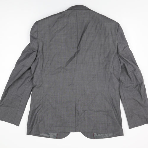 NEXT Mens Grey Polyester Jacket Suit Jacket Size 42 Regular