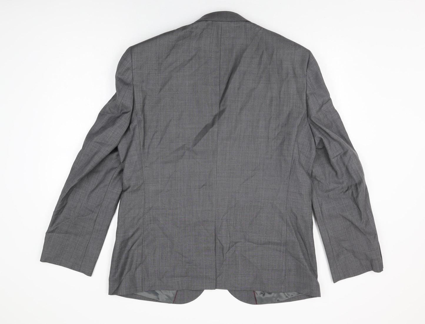 NEXT Mens Grey Polyester Jacket Suit Jacket Size 42 Regular