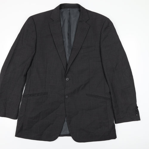 Marks and Spencer Mens Black Wool Jacket Suit Jacket Size 42 Regular