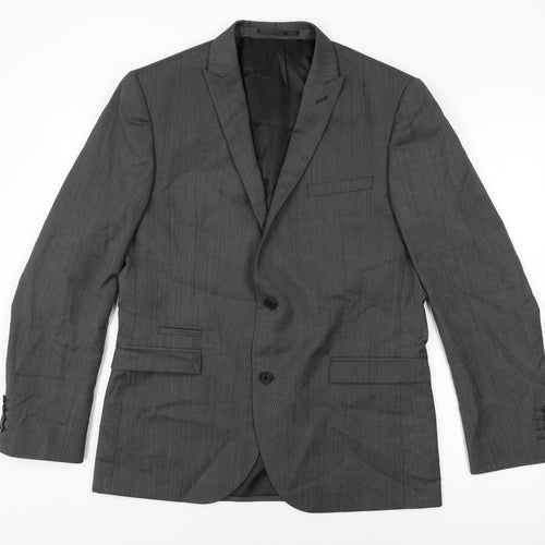 NEXT Mens Grey Wool Jacket Suit Jacket Size 42 Regular