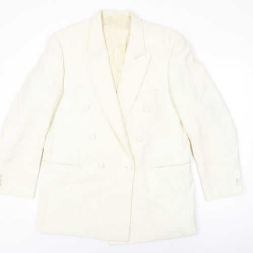 Hugo James Mens Ivory Wool Jacket Suit Jacket Size 42 Regular