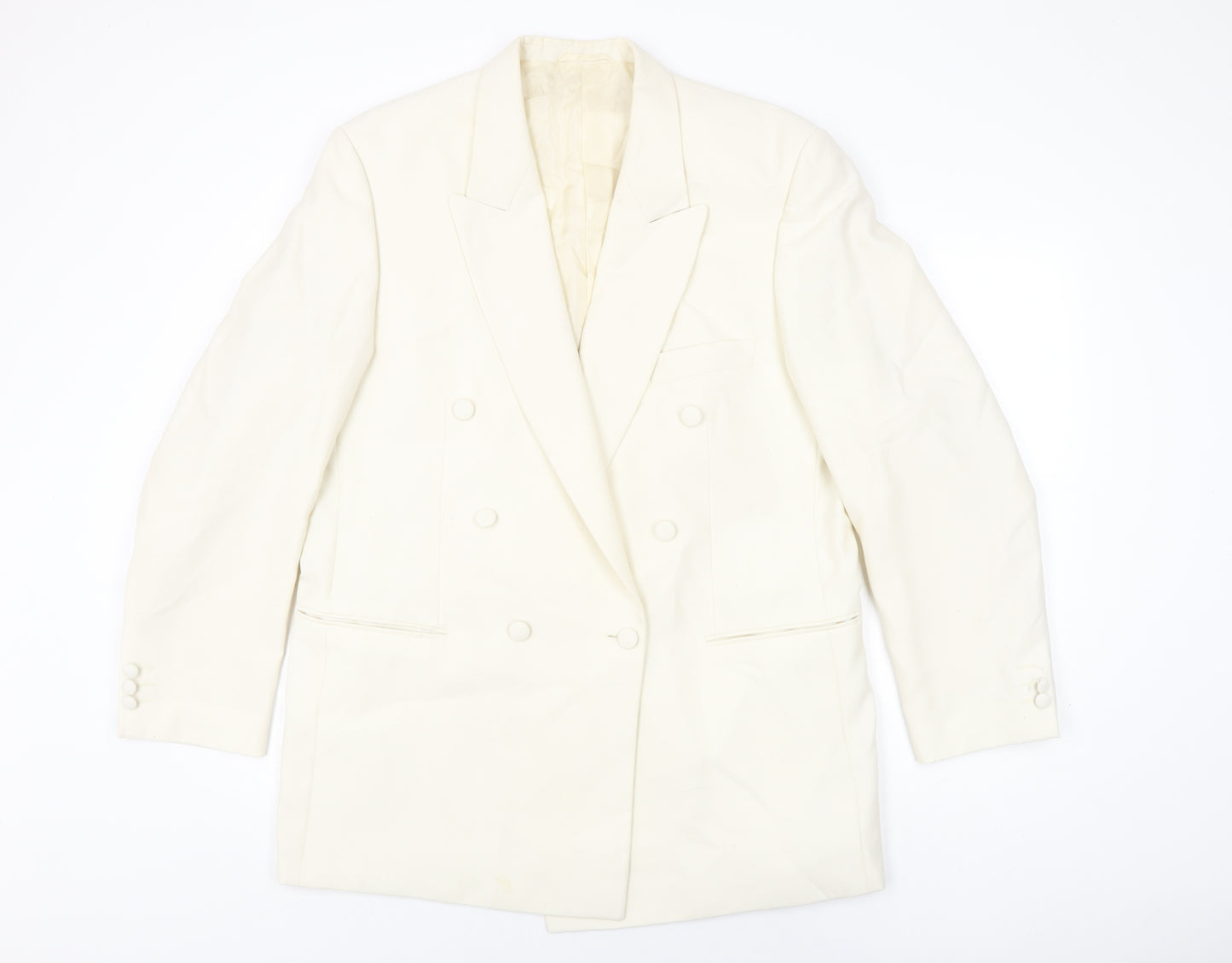 Hugo James Mens Ivory Wool Jacket Suit Jacket Size 42 Regular