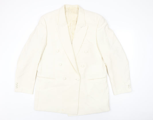 Hugo James Mens Ivory Wool Jacket Suit Jacket Size 42 Regular