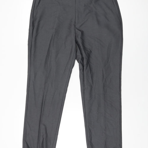 Sawyers & Hendricks Mens Grey Polyester Trousers Size 34 in L28 in Regular Zip