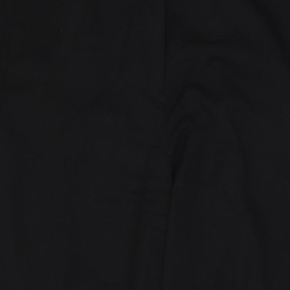 NEXT Womens Black Polyester Trousers Size 16 L31 in Regular Zip