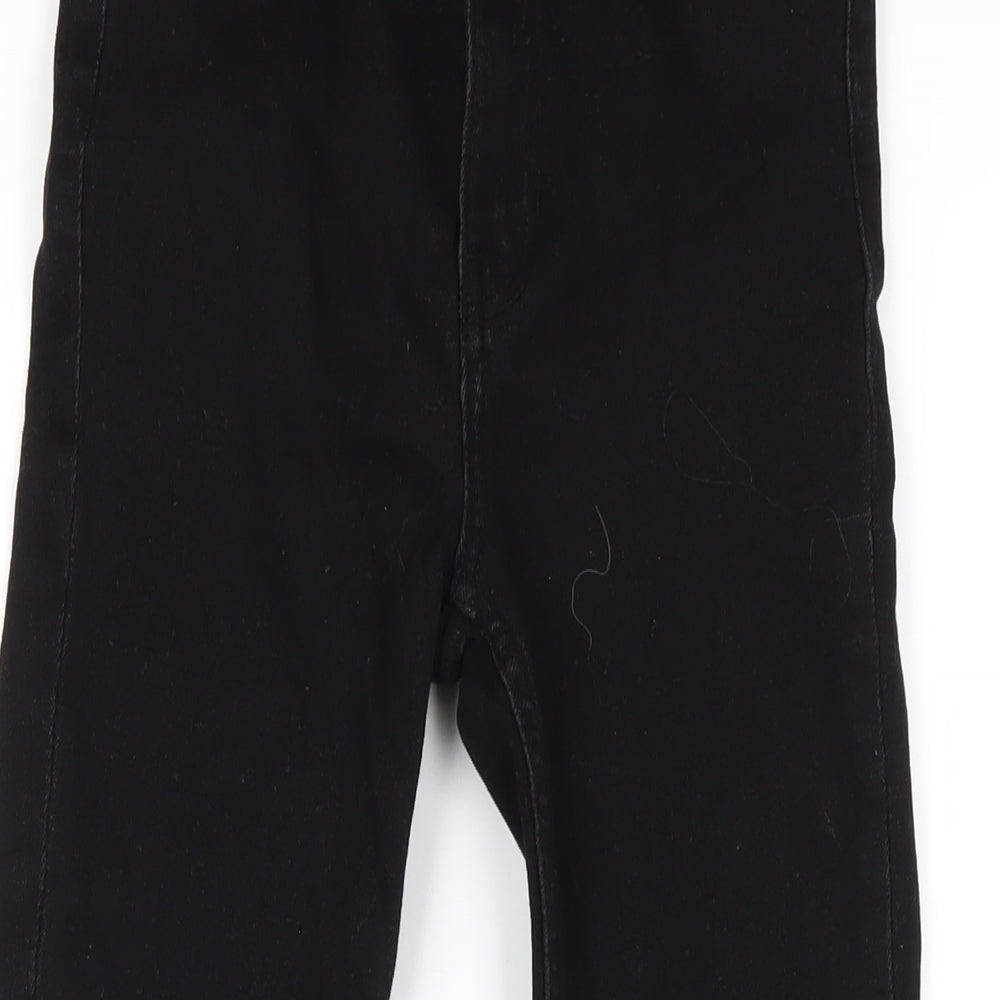 Zara Womens Black Cotton Skinny Jeans Size 8 L28 in Regular Zip