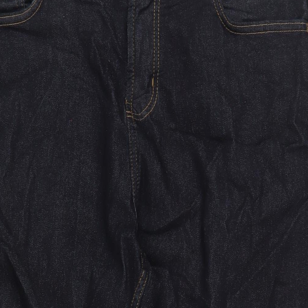 Denim & Co. Mens Blue Cotton Straight Jeans Size 36 in L30 in Regular Zip