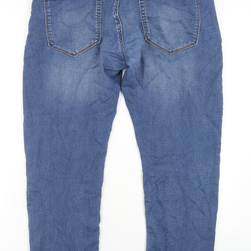 NEXT Mens Blue Cotton Straight Jeans Size 36 in L30 in Slim Zip