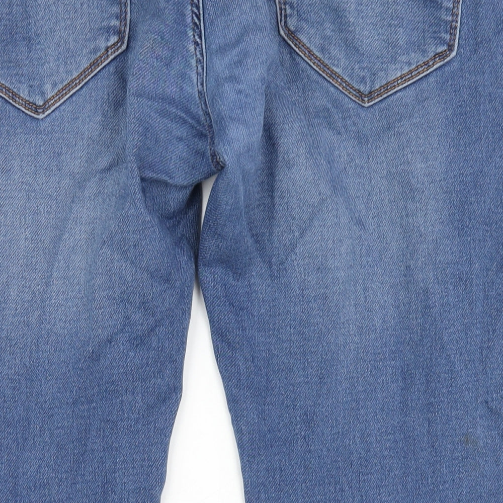 NEXT Mens Blue Cotton Straight Jeans Size 36 in L30 in Slim Zip