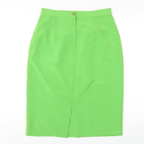 Reldan Womens Green Polyester Straight & Pencil Skirt Size 16 Zip