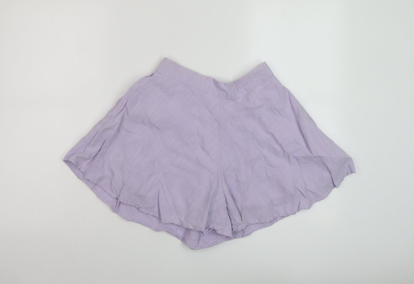 Jack Wills Womens Purple Cotton Basic Shorts Size 8 L3 in Regular Pull On