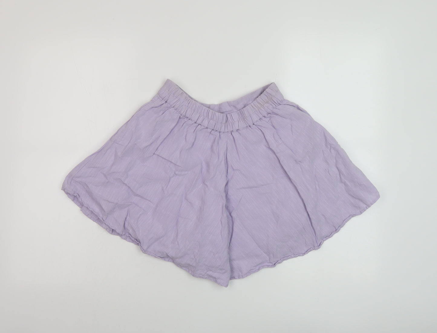 Jack Wills Womens Purple Cotton Basic Shorts Size 8 L3 in Regular Pull On