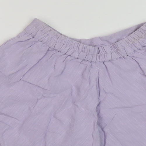 Jack Wills Womens Purple Cotton Basic Shorts Size 8 L3 in Regular Pull On