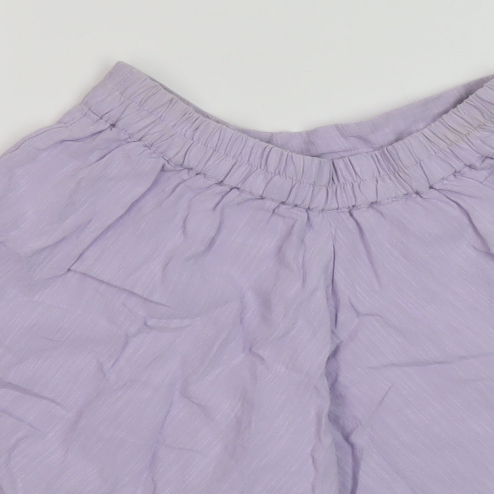 Jack Wills Womens Purple Cotton Basic Shorts Size 8 L3 in Regular Pull On